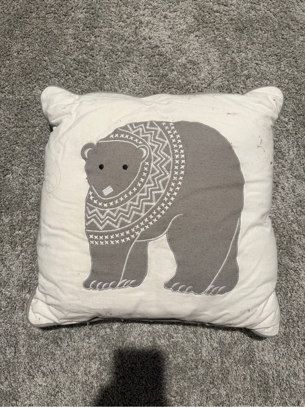 Target Polar Bear Accent Pillow - White and Gray